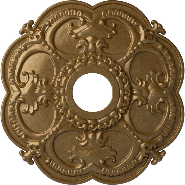 Ekena Millwork Rotherham Ceiling Medallion (Fits Canopies up to 3 1/2"), 18"OD x 3 1/2"ID x 1 1/2"P, Pale Gold CM17ROPAS - main